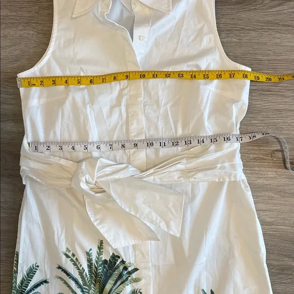 J. McLaughlin Suvi Dress Tropical‎ Print Sleeveless Full Button Front NWT Medium